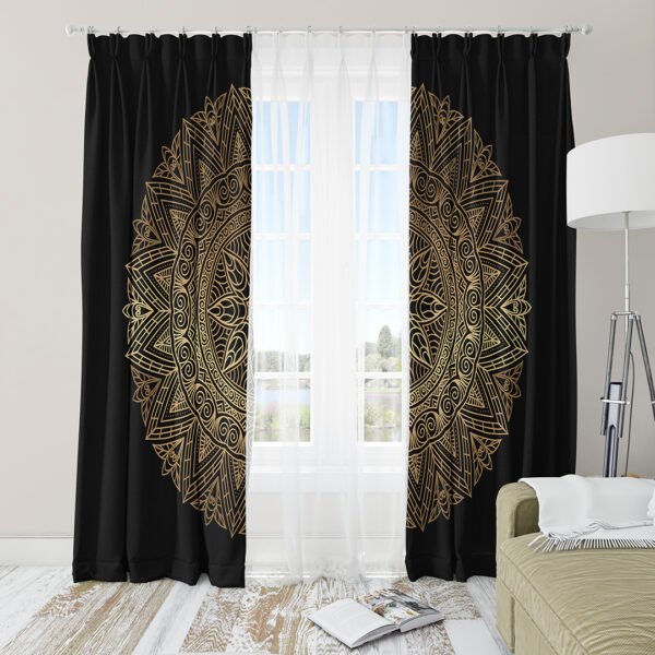 ستارة اسود مندلا زخرفة اسلامى