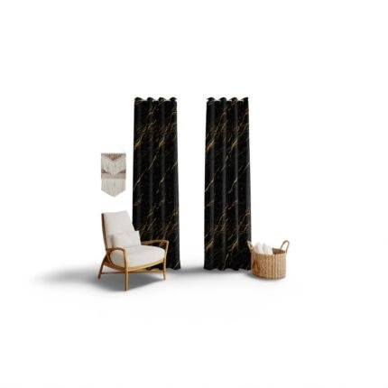 ستارة اسود منقوش دهبى